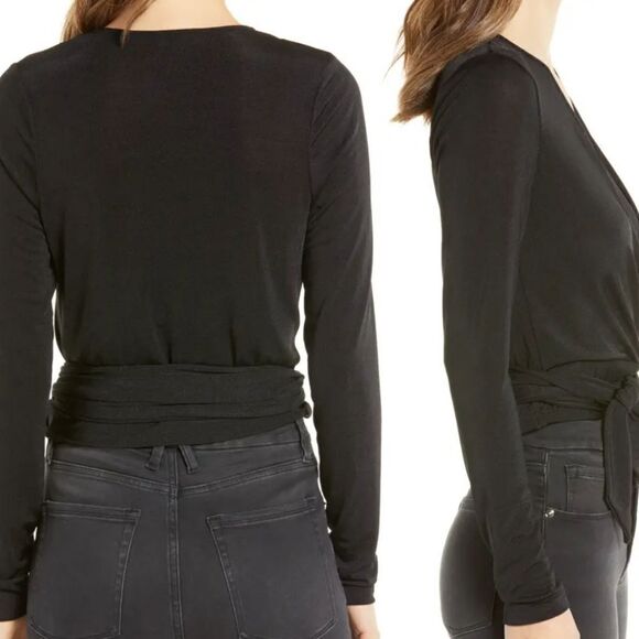 GOOD AMERICAN Shimmer Wrap Top - Picture 2 of 7